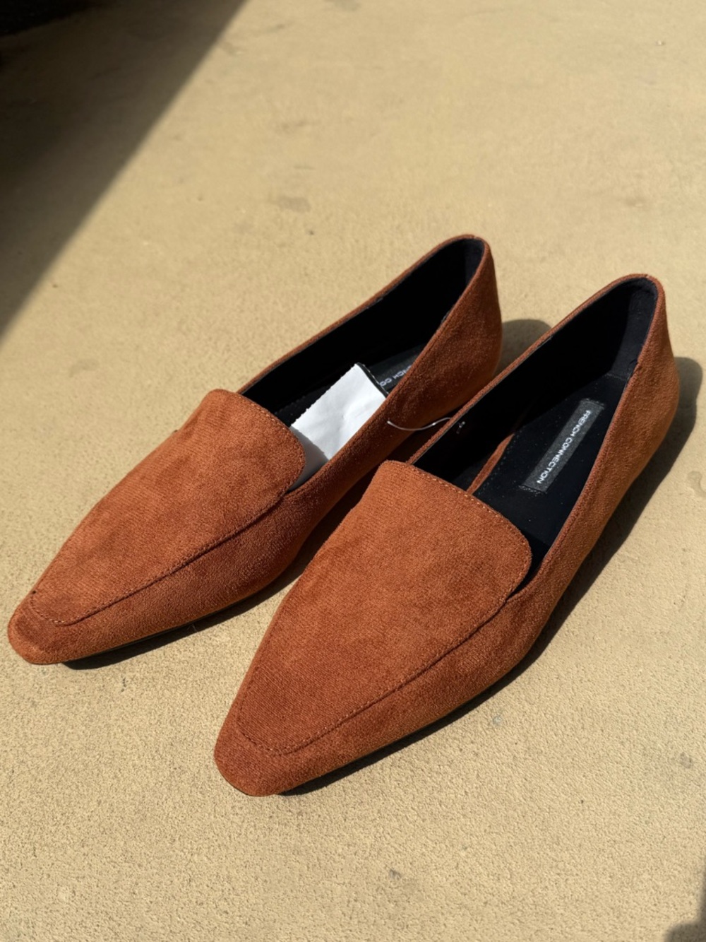 French Connection Women's Suede Loafers in Rust • Zapatos mocasines de mujer - Picture 2 of 15